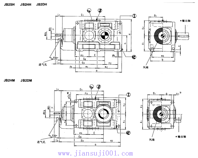 JH/B系列工業齒輪箱