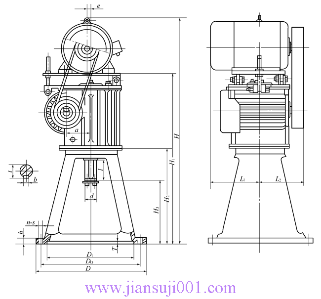 LKW型立式錐面包絡圓柱蝸桿減速器(JB-T 7847-1995)