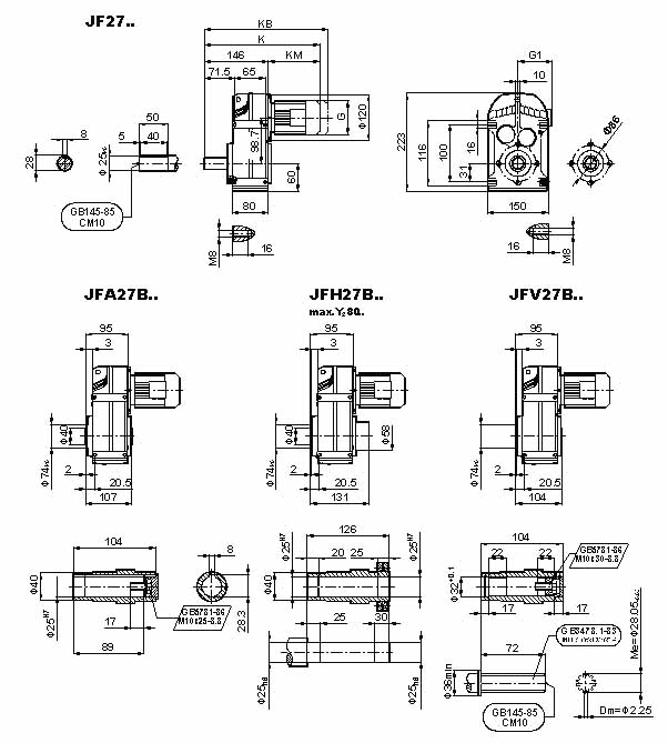 JF系列減速電機(GB10095-88)