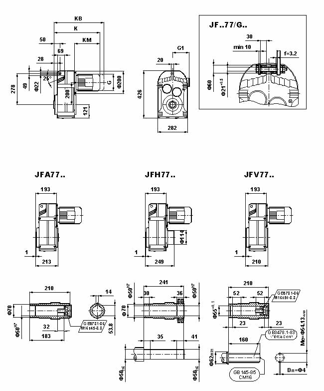 JF系列減速電機(GB10095-88)