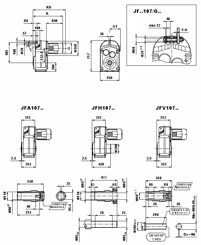 JF系列減速電機(GB10095-88)