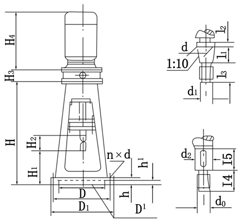 TG1、TG2、TG3、TG4、TG5、TG6、TG7、TG8、TG9、TG10、型支架外形及安裝尺寸
